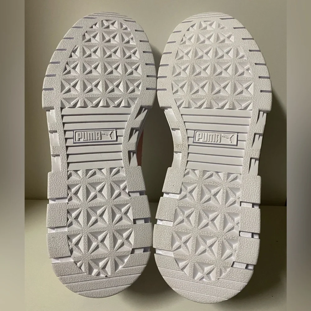 Puma Mayze Platform Sneakers Women’s 7 Lace Up Shoes White Casual New Pink - Picture 11 of 12